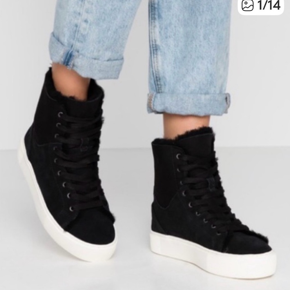 UGG Women's Bevan Shearling Lined High Top Sneakers Boots Size 7